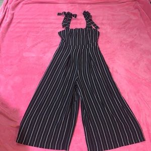 Vici L’atiste Black Striped Jumpsuit Romper Small